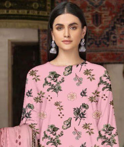 Amna.B-3 Pcs Women's Unstitched Lawn Printed Suit