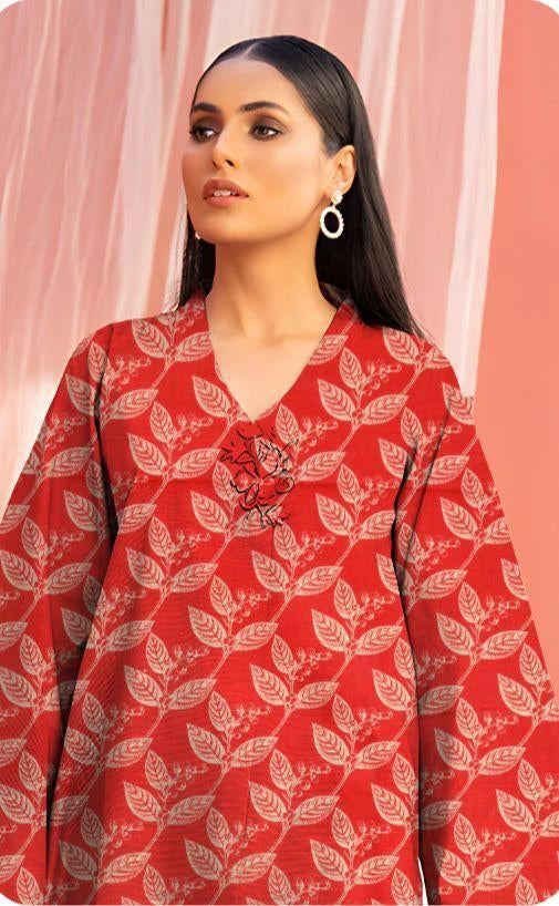 Amna.B-3 Pcs Women's Unstitched Lawn Printed Suit