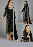 3 Pcs Women's Stitched Crinkle Chiffon Embroidered Suit