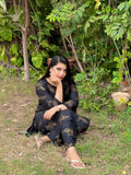 2 Pcs Women's Stitched Linen Printed Shirt And Trouser