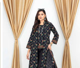 3 Pcs Fiza Noor Women's Unstitched Khaddar Printed Suit - Minahil