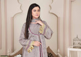 3 Pcs Fiza Noor Women's Unstitched Shamery Jacquard Broshia Lawn Suit - Shajar-E-Zouk