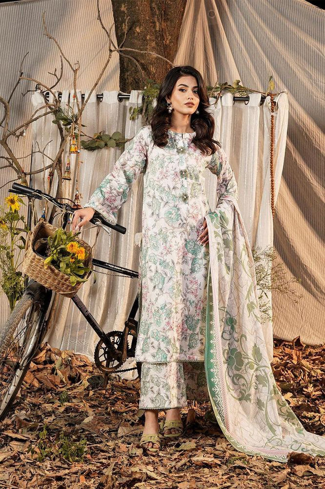 3 Pcs Women's Stitched Printed Suit Lawn Suit