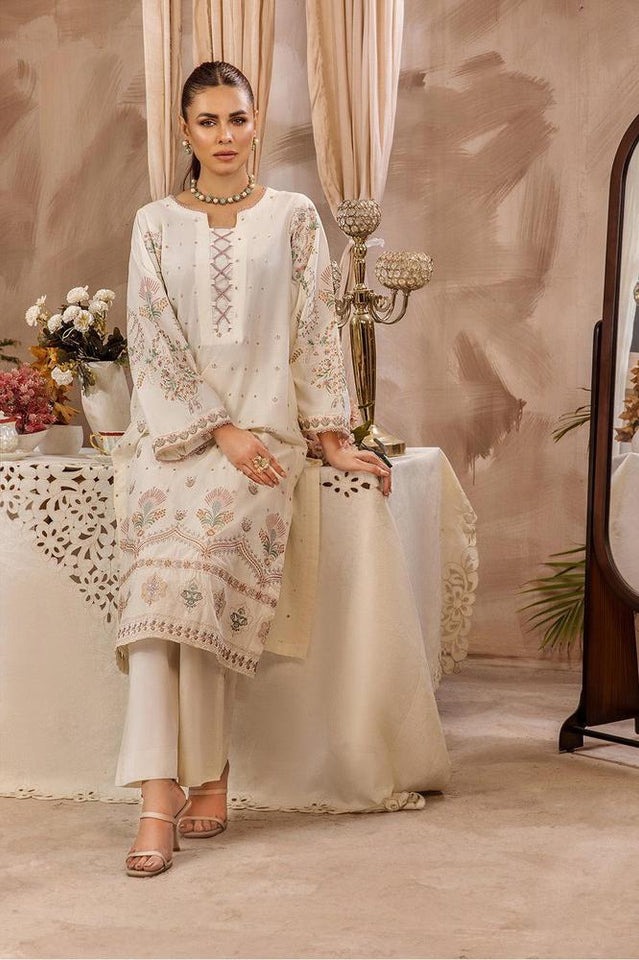 2 Pcs Embroidered Lawn Pret Suit